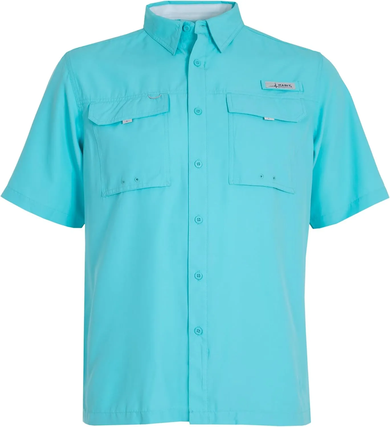 HABIT Men’s Fourche Mountain Short Sleeve River Guide Fishing Shirt - UPF 40  UV Protection
