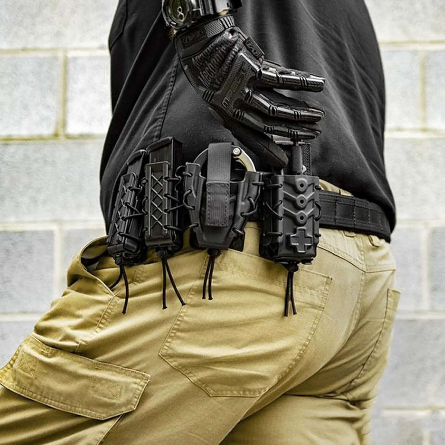 Handcuff Holster, Open Top Handcuff Case, Law Enforcement Cuff Pouch for Duty Belt/MOLLE Tactical Vest