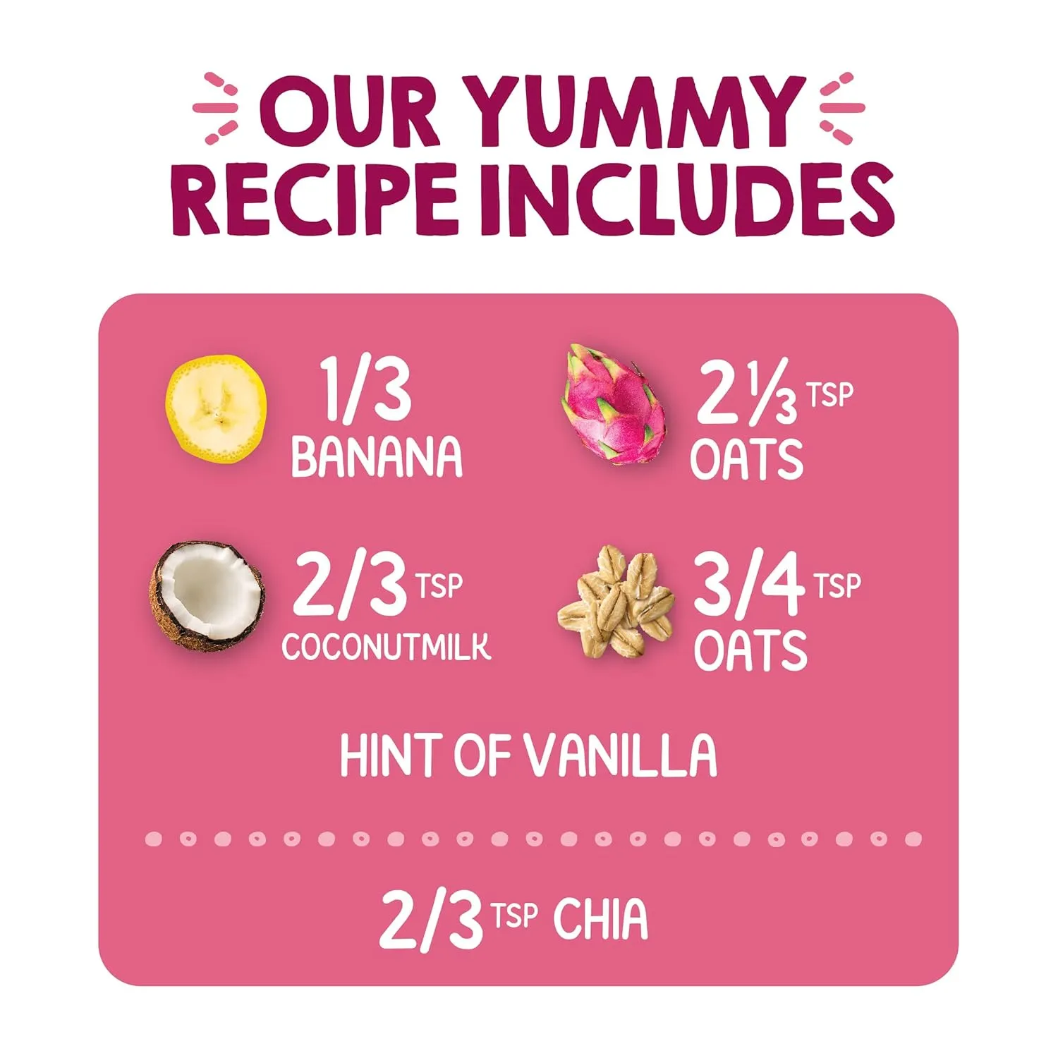 Happy Tot Organics Stage 4 Baby Food Pouches, Gluten Free, Vegan & Dairy Free Snack, Super Morning Fruit & Oat Blend, Bananas, Dragon Fruit, Coconutmilk, Oats & Chia, 4 Oz (Pack of 16)