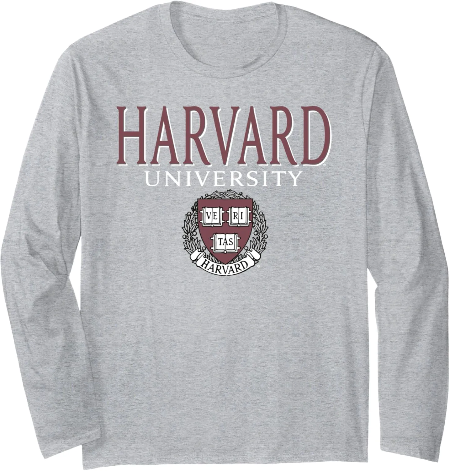 Harvard University Faded Veritas Crest Long Sleeve T-Shirt