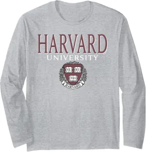 Harvard University Faded Veritas Crest Long Sleeve T-Shirt