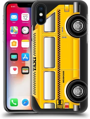 Head Case Designs Taxi Van Yellow Cab Hard Back Case Compatible with Apple iPhone X/iPhone Xs