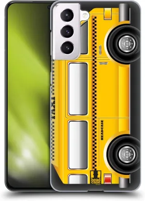 Head Case Designs Taxi Van Yellow Cab Hard Back Case Compatible with Samsung Galaxy S21 5G