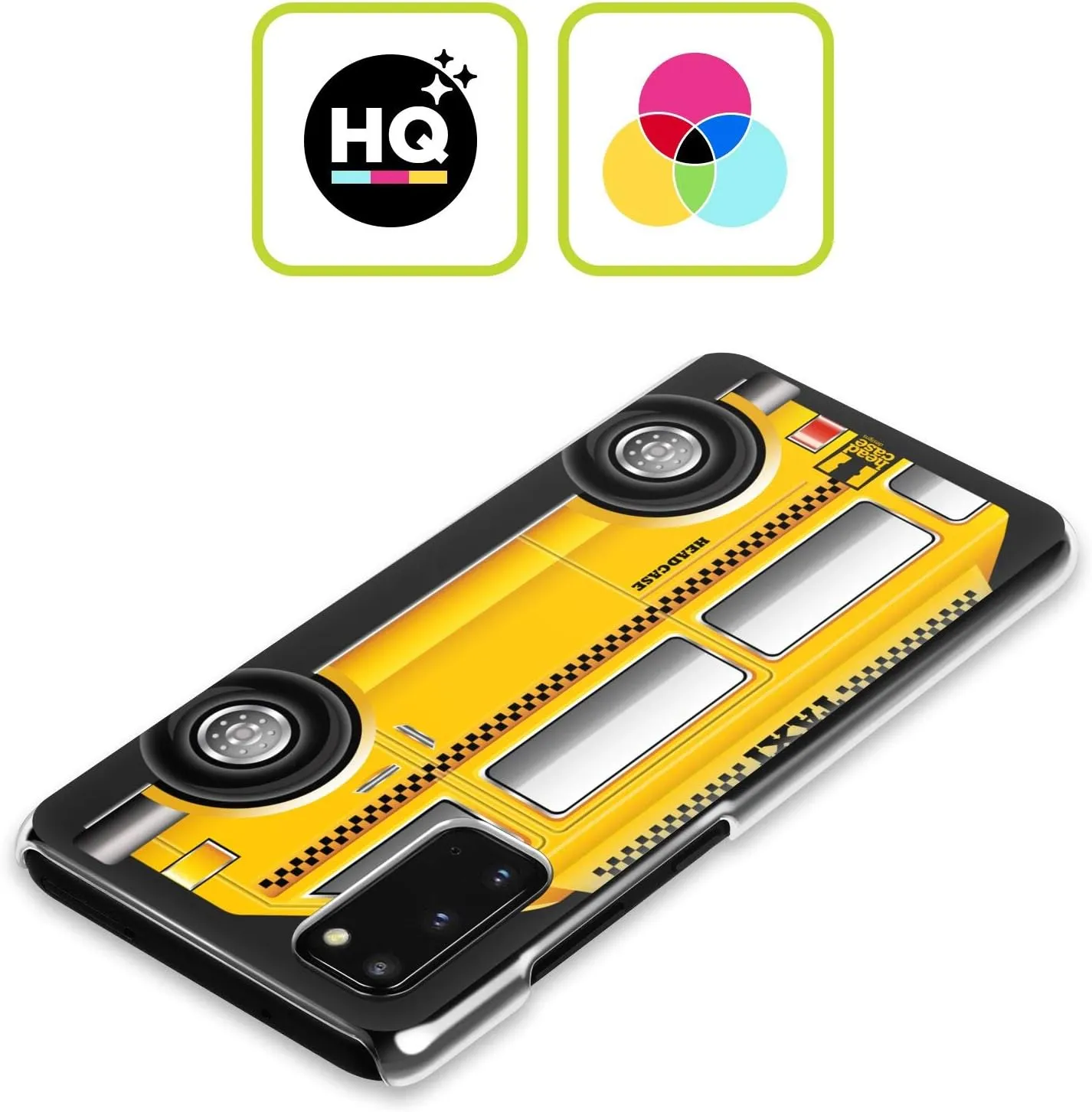 Head Case Designs Taxi Van Yellow Cab Hard Back Case Compatible with Samsung Galaxy S21 5G
