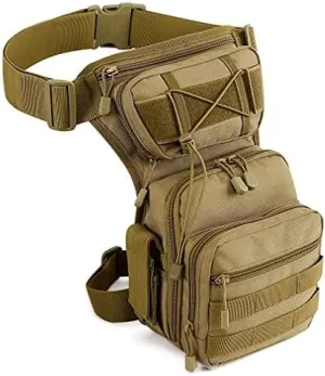 Hebetag Nylon Drop Leg Bag Hiking Waist Pack for Men Women Tactical Motorcycle Bike Cycling Riding Travel Outdoor Sports Fanny Pouch