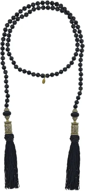 Heidi Daus® "Chinoise Tassel Beaded Crystal Tassel Lariat Necklace