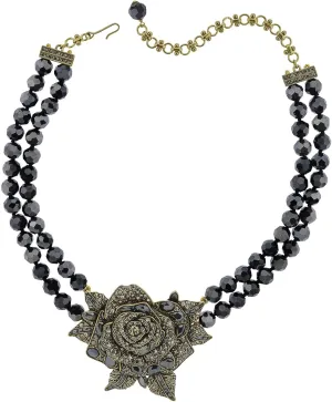Heidi Daus®"Enchanted Beauty Beaded Crystal Floral Necklace