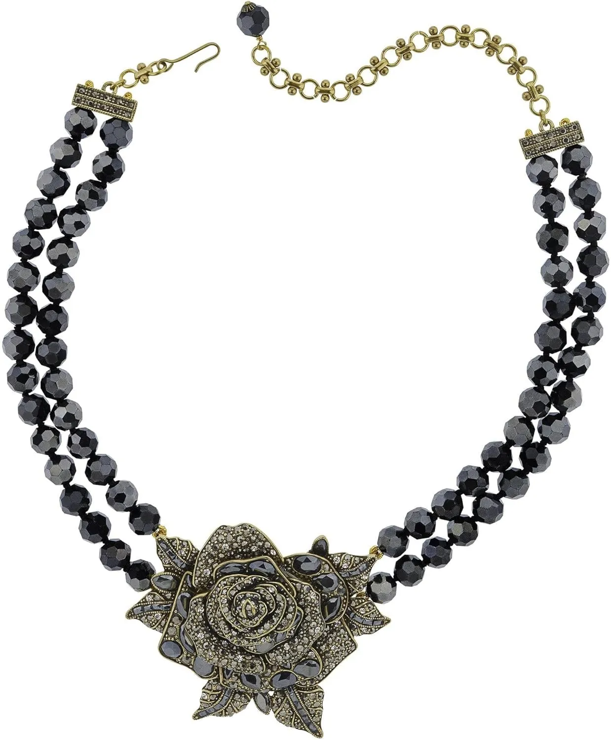 Heidi Daus®"Enchanted Beauty Beaded Crystal Floral Necklace