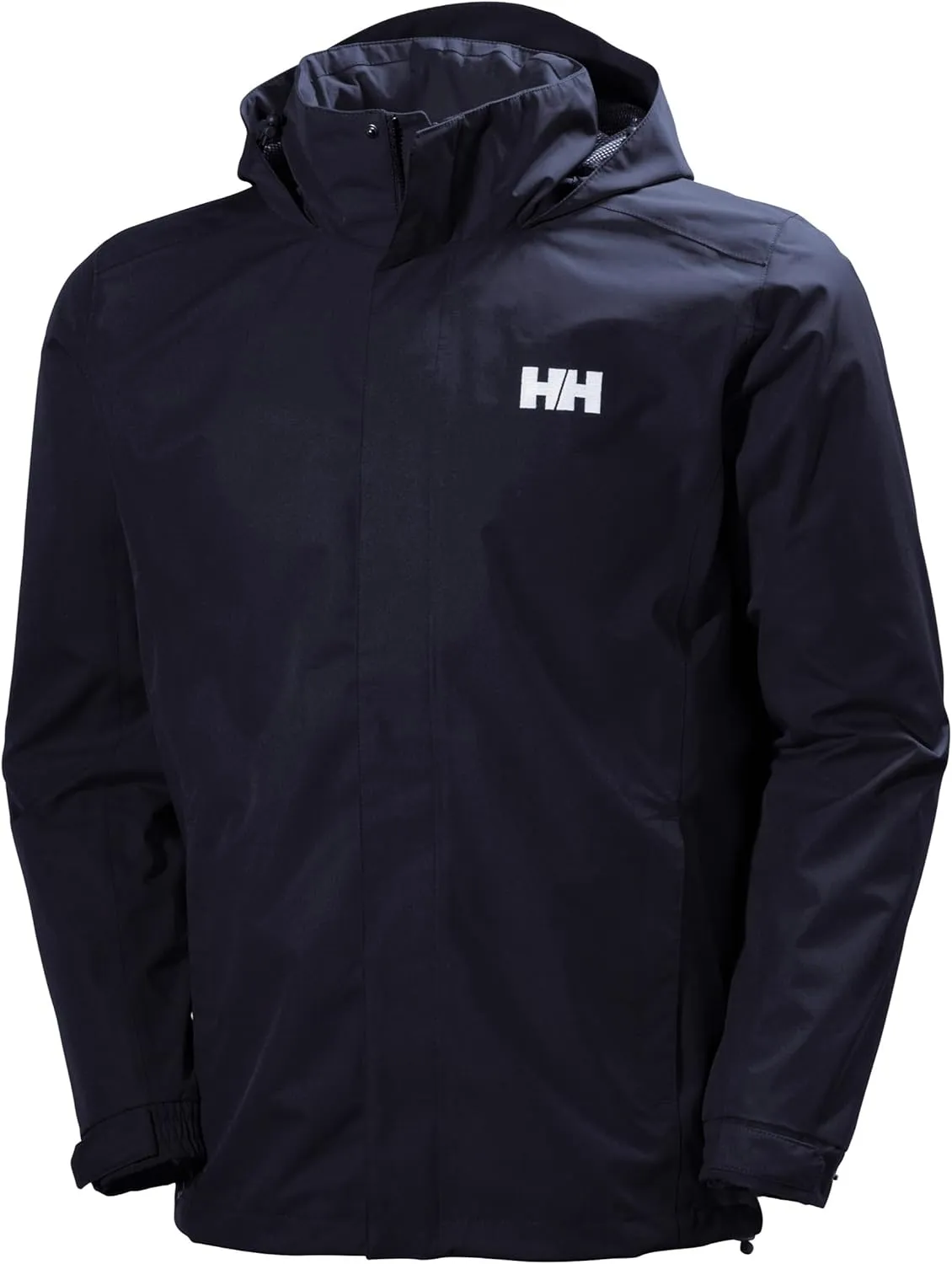 Helly Hansen Men's Dubliner Jacket Waterproof, Windproof, Breathable Shell Rain Coat with Packable Hood
