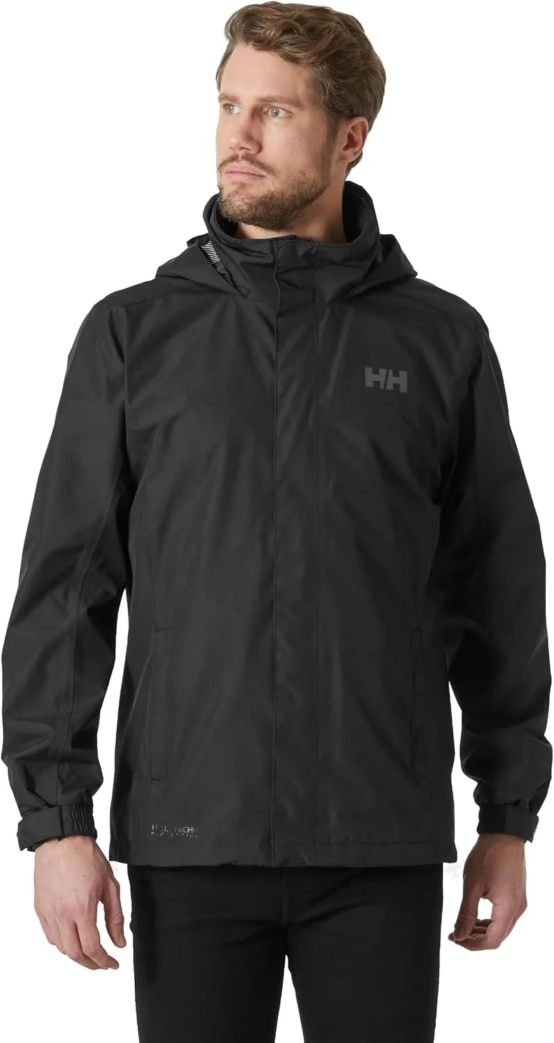 Helly Hansen Men's Dubliner Jacket Waterproof, Windproof, Breathable Shell Rain Coat with Packable Hood