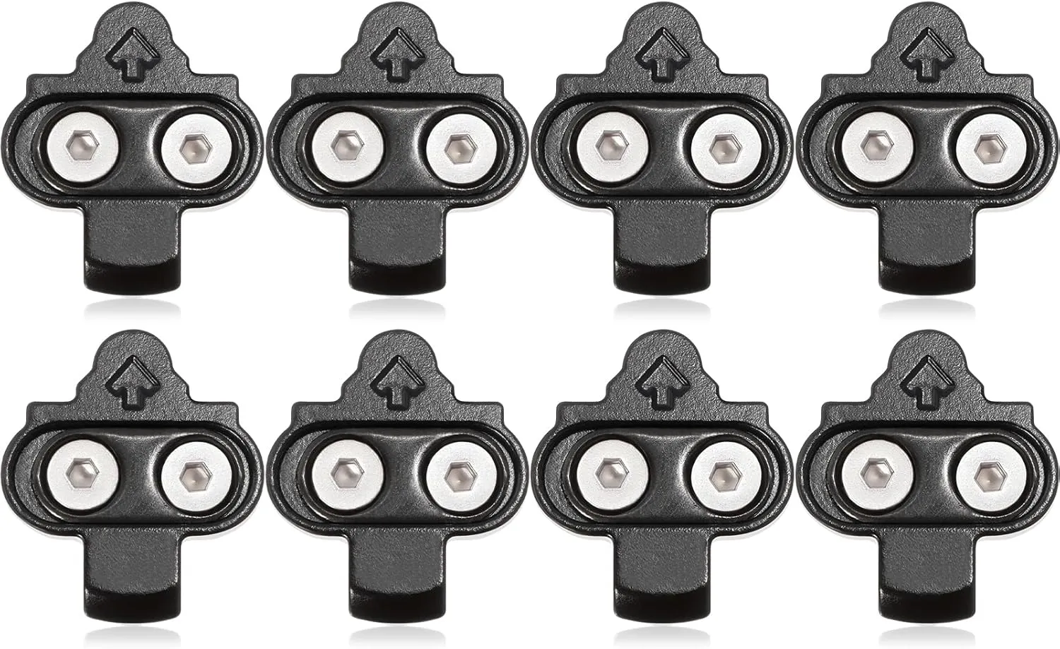 Hicarer 4 Sets Bike Cleats Compatible with Shimano SPD, Cleat Set for Indoor Cycling and Outdoor Biking Shoes Cycling Cleats Bike Clips for Men Women Mountain Biking