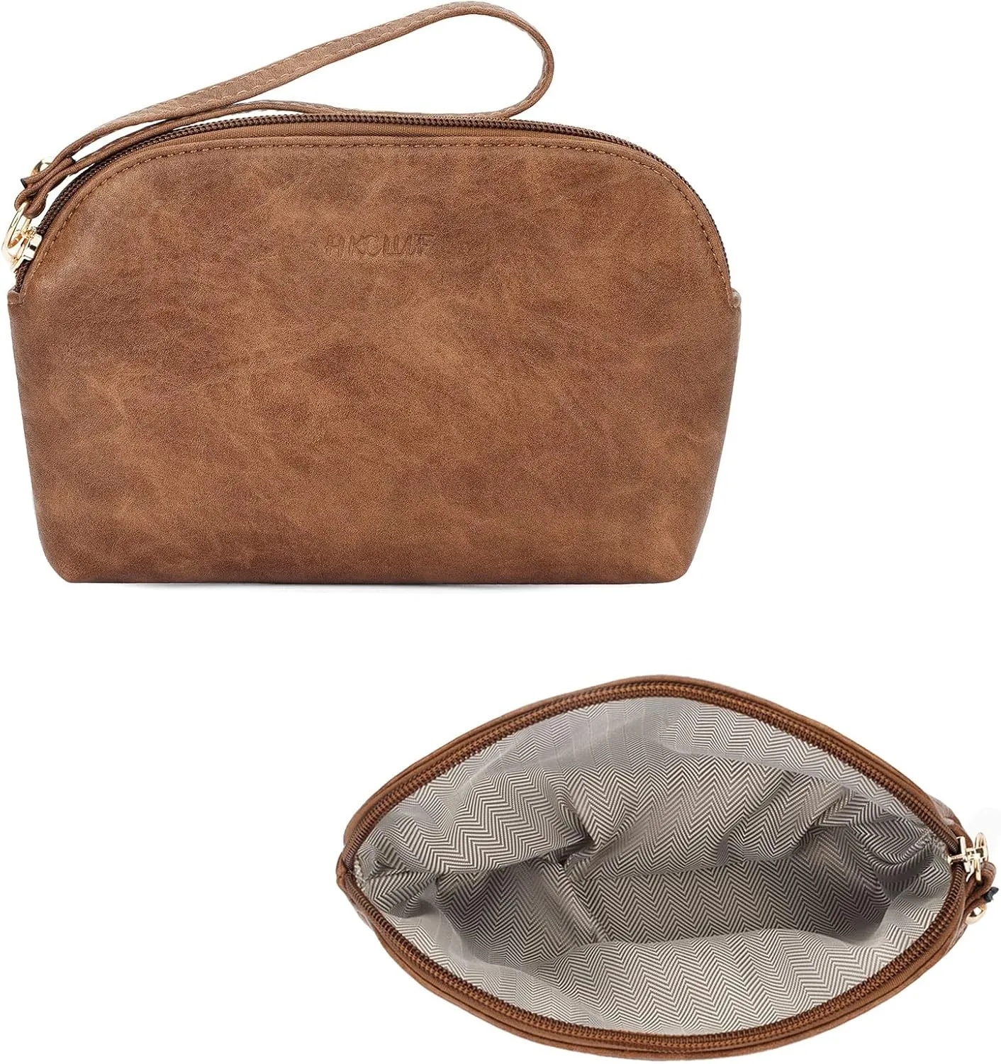 HKCLUF Crossbody Bag Purse for Women 2PCS/Set Leather Hobo Handbag Wallet Set With 2Adjustable Guitar Strap Shoulder Bag