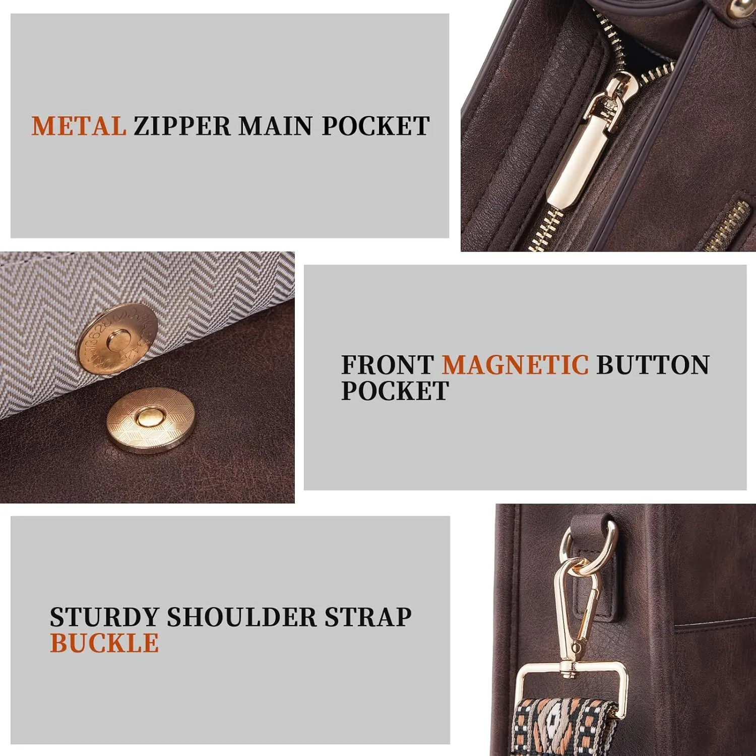 HKCLUF Vegan Leather Crossbody Bags Purse for Women Trendy Tassel Hobo Handbag Women With 2PCS Adjustable Guitar Strap