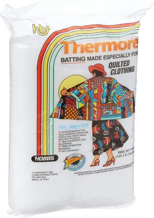 Hobbs 45"x54" for Clothing Batting Thermore Ultra Thin 54in X 45in, 54" x 45", White
