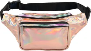Holographic Fanny Pack– Fashion Rave Waist Bag with Adjustable Belt for Women and Men