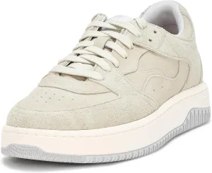 HUGO Men's Back Logo Smooth Suede Lace Up Sneakers