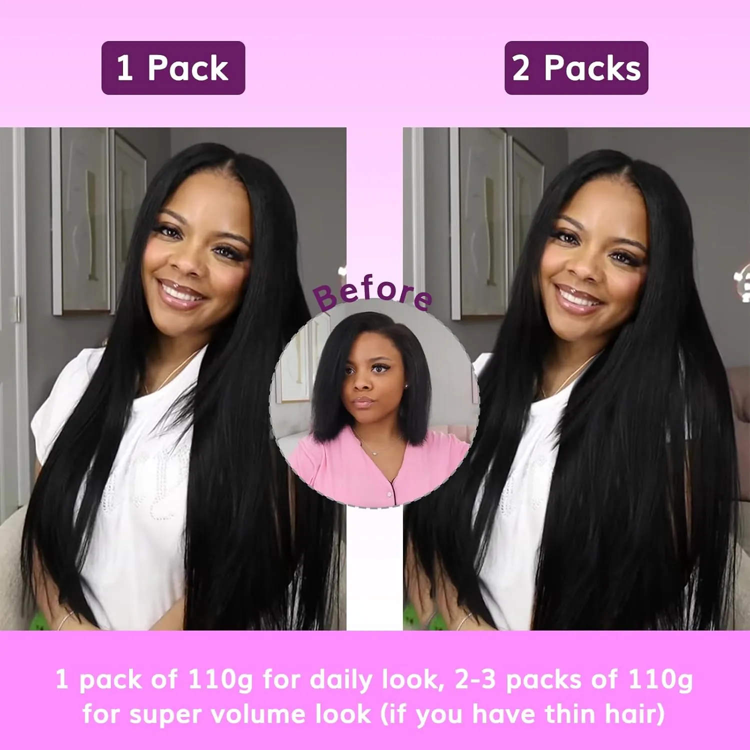 IDN BEAUTY Seamless Clip In Hair Extensions Human Hair, Straight 12 Inch 80g 7pcs Natural Black Real Virgin Human Hair Seamless Clip Ins For Black Women PU Weft Invisible Edge