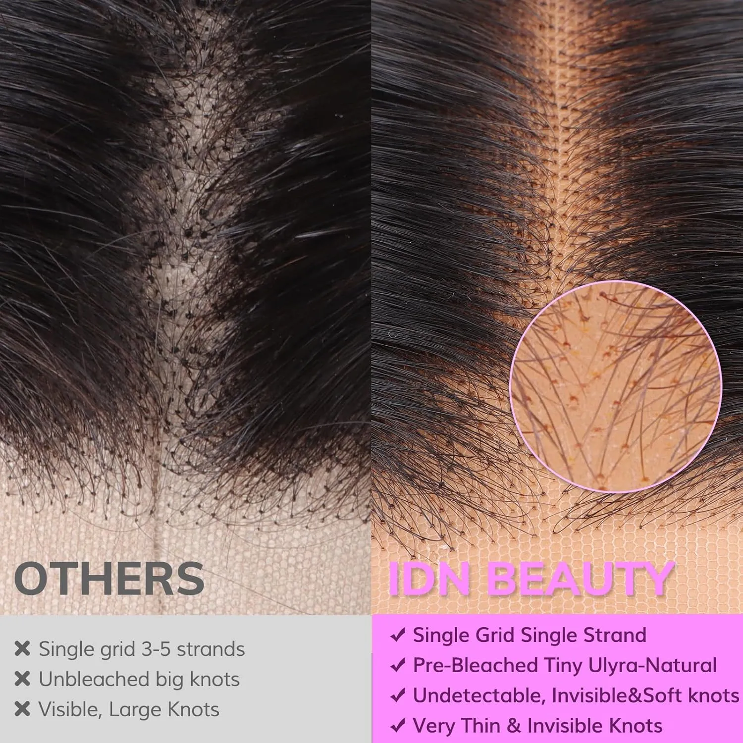 IDN BEAUTY SKINLIKE REAL 13X4 HD Lace Full Frontal Wigs Human Hair 20 Inch 180% Density Body Wave Natural Black 0.1MM Ultra Thin HD lace Frontal Wig Bleached Single Knot Pre Plucked Glueless Wig