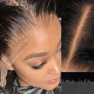 IDN BEAUTY SKINLIKE REAL 13X4 HD Lace Full Frontal Wigs Human Hair 20 Inch 180% Density Body Wave Natural Black 0.1MM Ultra Thin HD lace Frontal Wig Bleached Single Knot Pre Plucked Glueless Wig