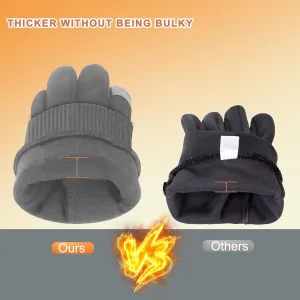 ihuan Winter Gloves for Men Women Waterproof Running Cycling for Cold Weather, Thermal Warm Windproof Material and Touch Screen Finger for Skiing Snow Driving Snowboarding
