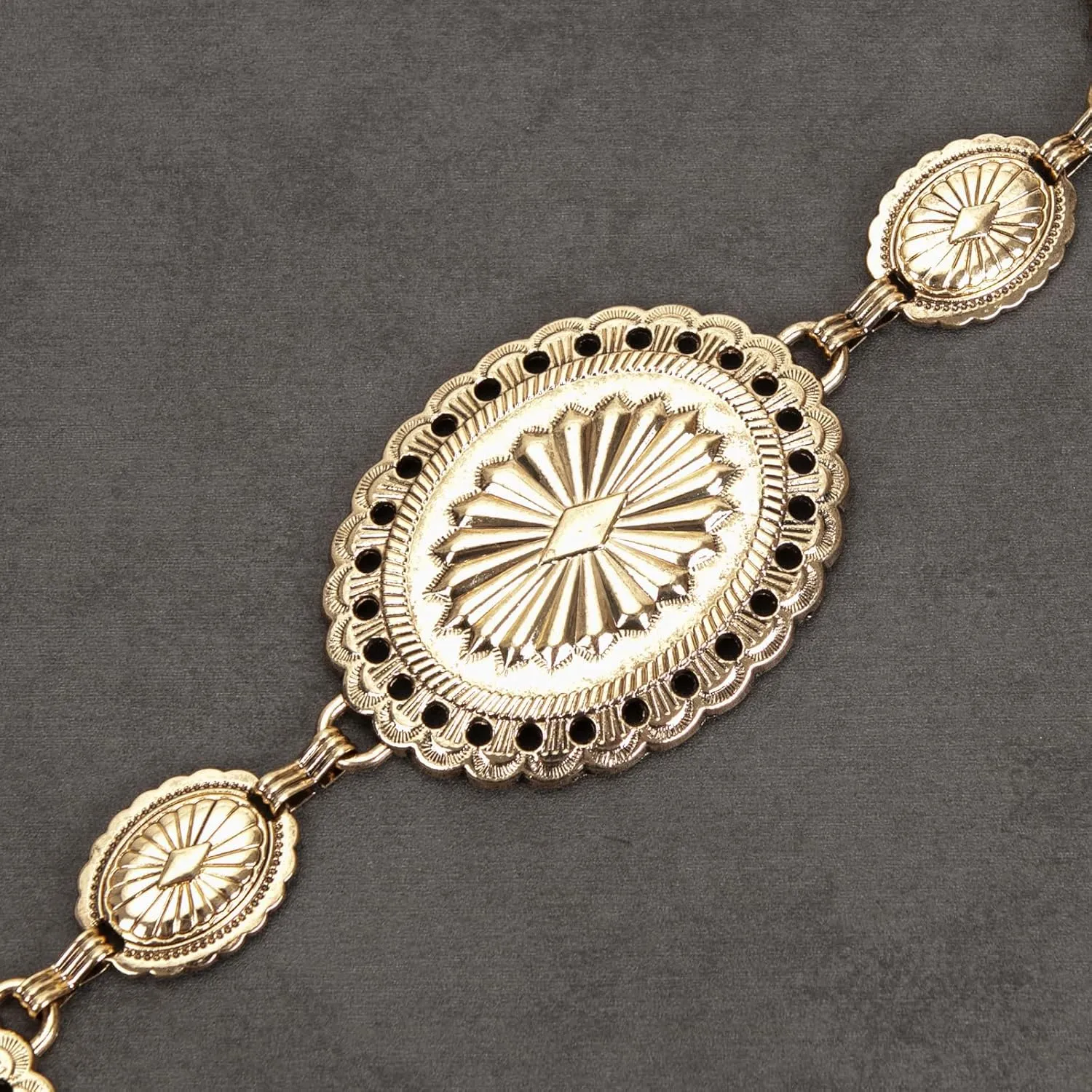 ILuvatar Luvatar Womens Metal Chain Dress Belt Hollow Out Daisy Sweater Belt Decorated Skinny Waist Belt