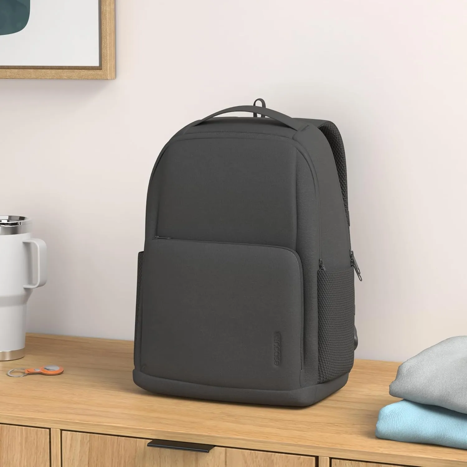 Incase Facet 20L Durable Travel Backpack   Laptop Bag with Computer Sleeve with Quick Release Strap - Carry On Backpack (Black, 20L)