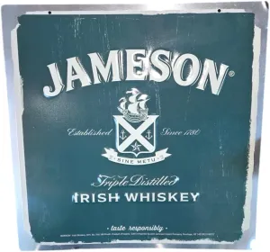 Irish Whiskey Vintaged Coat Of Arms Sign