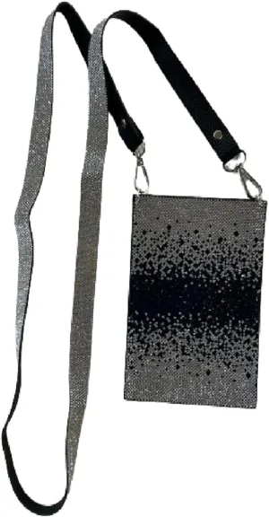 Jacqueline Kent JKBG118.NYSI Mariners Cross Cellphone Crossbody Purse 7 Inches x 4.75 Inches Navy Silver Wave