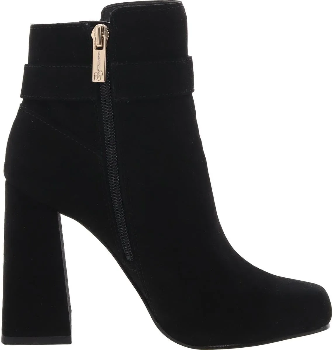 Jessica Simpson Womens Luminna Suede Rhinestone Booties