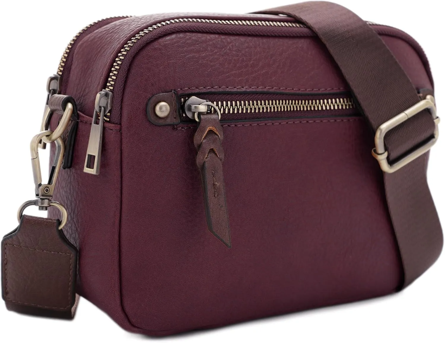 JESSIE & JAMES Small Concealed Carry Camera Crossbody Purse with Wide Shoulder Strap