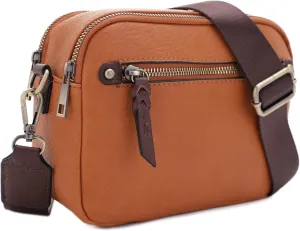 JESSIE & JAMES Small Concealed Carry Camera Crossbody Purse with Wide Shoulder Strap