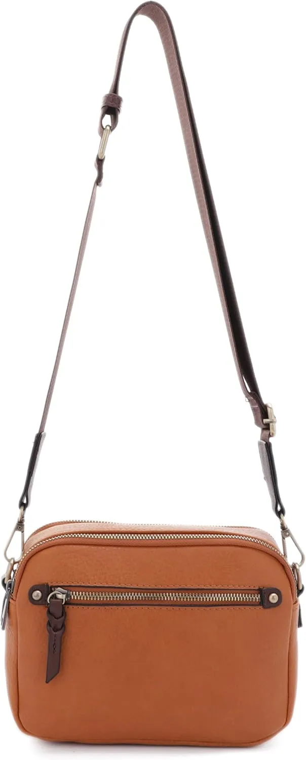JESSIE & JAMES Small Concealed Carry Camera Crossbody Purse with Wide Shoulder Strap