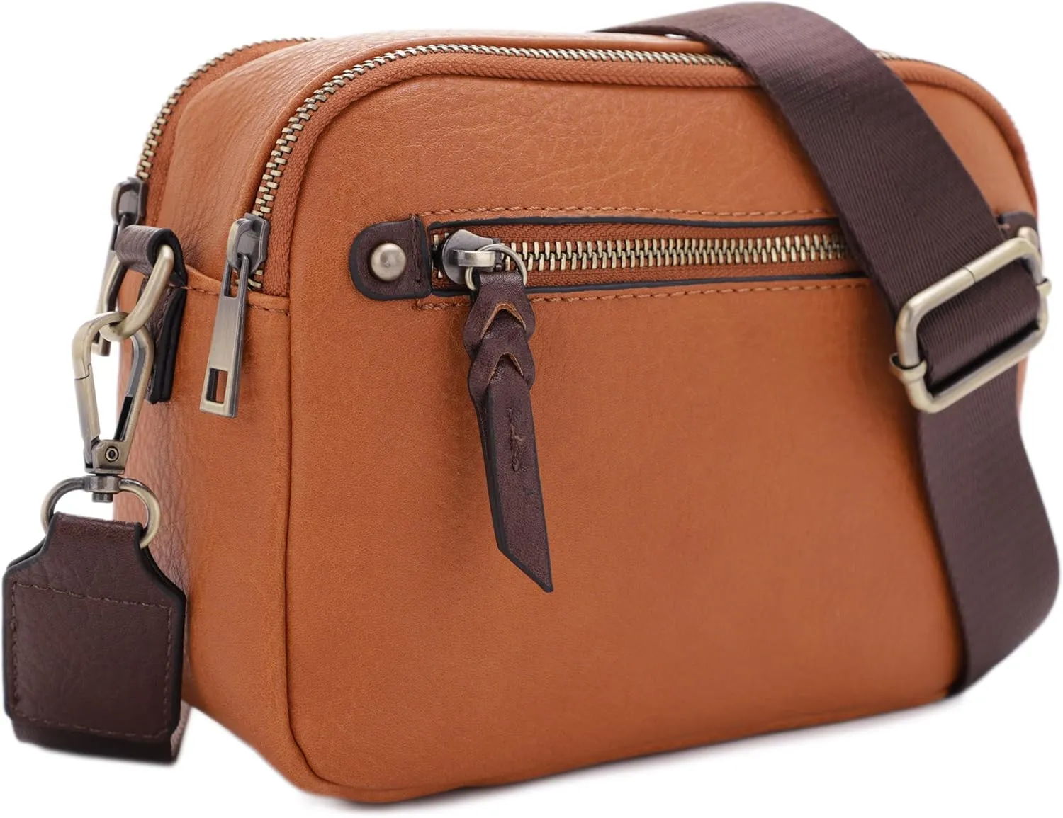 JESSIE & JAMES Small Concealed Carry Camera Crossbody Purse with Wide Shoulder Strap