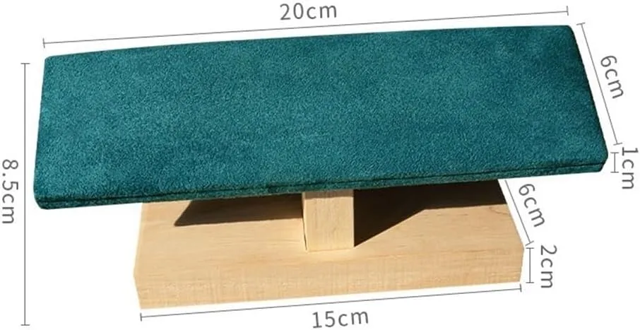 Jewelry Display Stand Velvet Wooden Jewelry Rack Bracelet Watch Stand Display Props Shopping Mall Counter Jewelry Display Organizers Necklace Stand Display(Green)