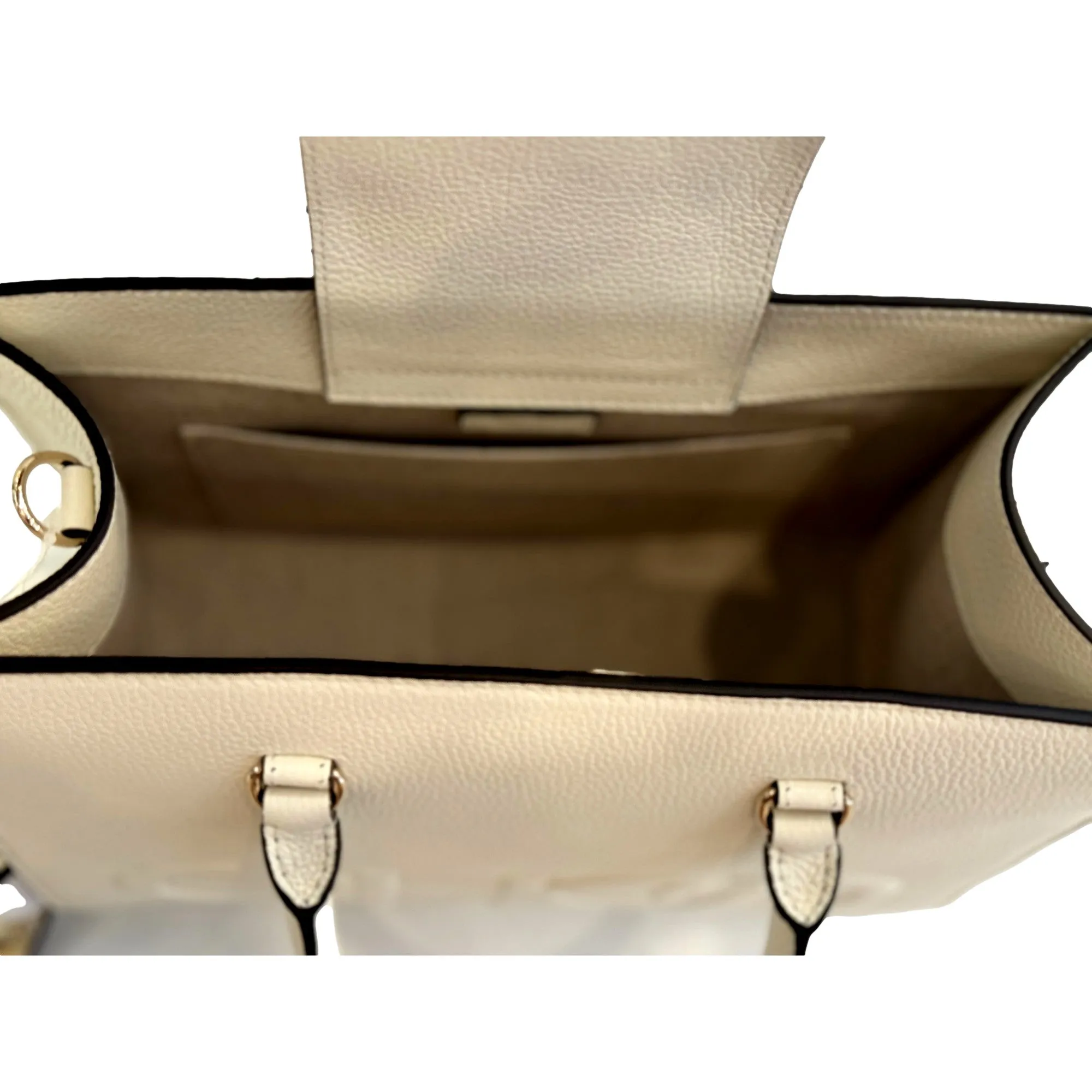 Jimmy Choo Book Medium Tote Crossbody Bag Embossed Ivory Leather