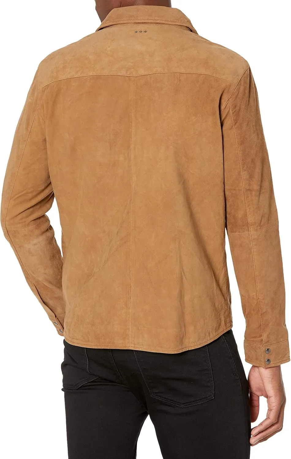 John Varvatos Men's Shilo Light Suede Shirt Jacket