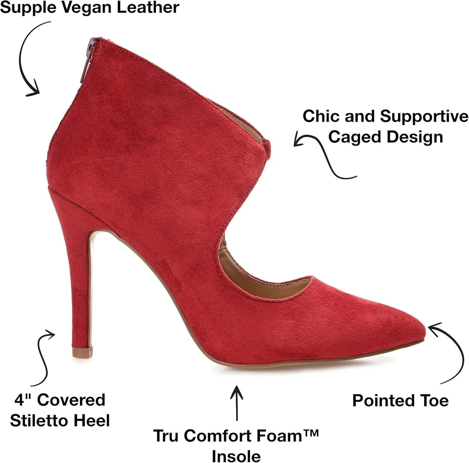 Journee Collection Womens Junnper Faux Suede Booties