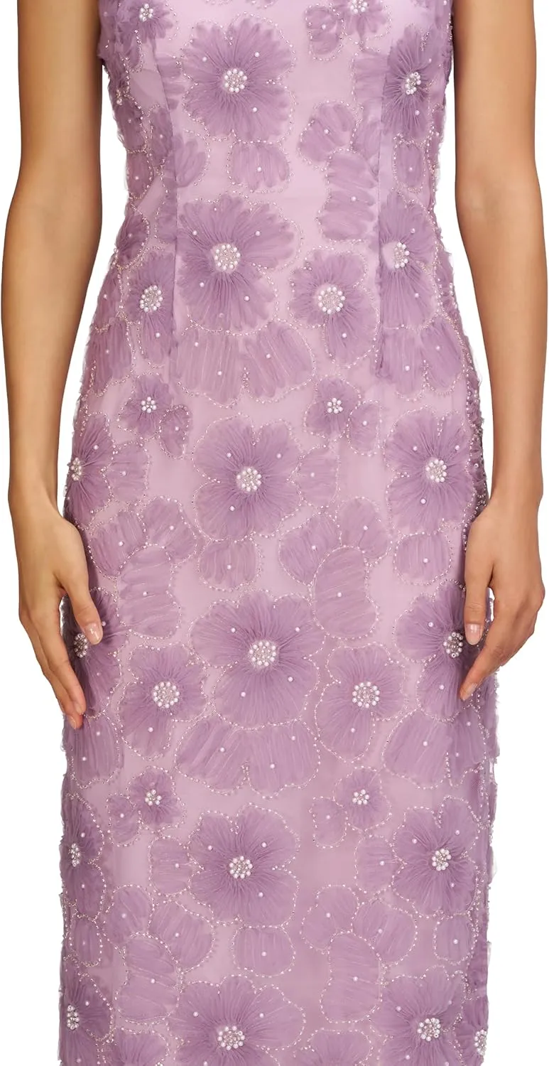JS Collections Women's Autumn V-Neck Cocktail