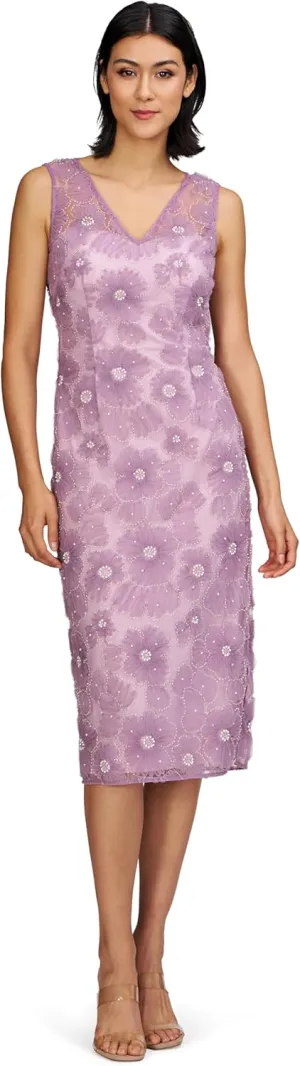 JS Collections Women's Autumn V-Neck Cocktail