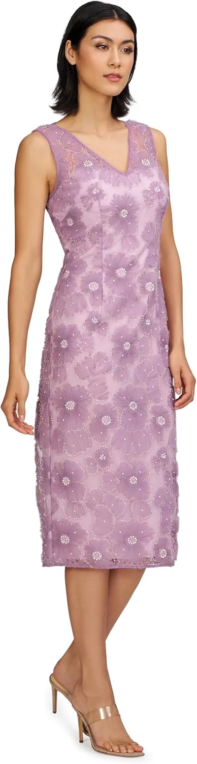 JS Collections Women's Autumn V-Neck Cocktail