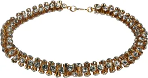 Kenneth Jay Lane Hourglass Beaded Collar Necklace/Goldtone - Gold