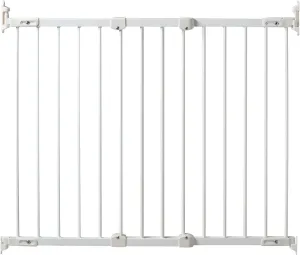 KidCo - Angle Mount Safeway Stair Top Quick Release Baby Gate, Baby Gate for Stairs (White)
