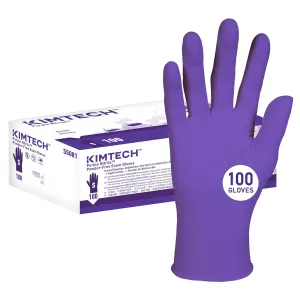 Kimtech™ Purple Nitrile™ Exam Gloves (55081), 5.9 Mil, Ambidextrous, 9.5”, Small, 100 Nitrile Gloves / Box