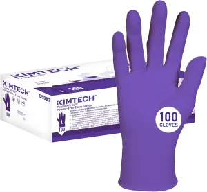 Kimtech™ Purple Nitrile™ Exam Gloves (55083), 5.9 Mil, Ambidextrous, 9.5”, Large, 100 Nitrile Gloves / Box