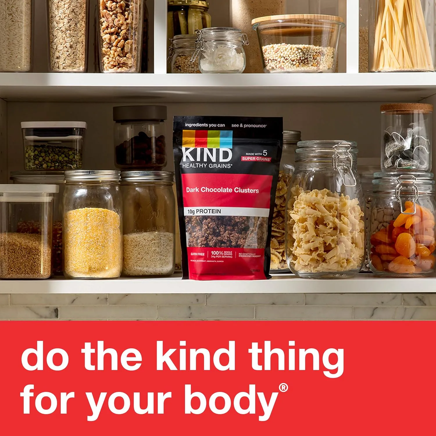 KIND Healthy Grains Clusters, Dark Chocolate Granola, Gluten Free, 10g Protein, 11 Ounce (Pack of 3)