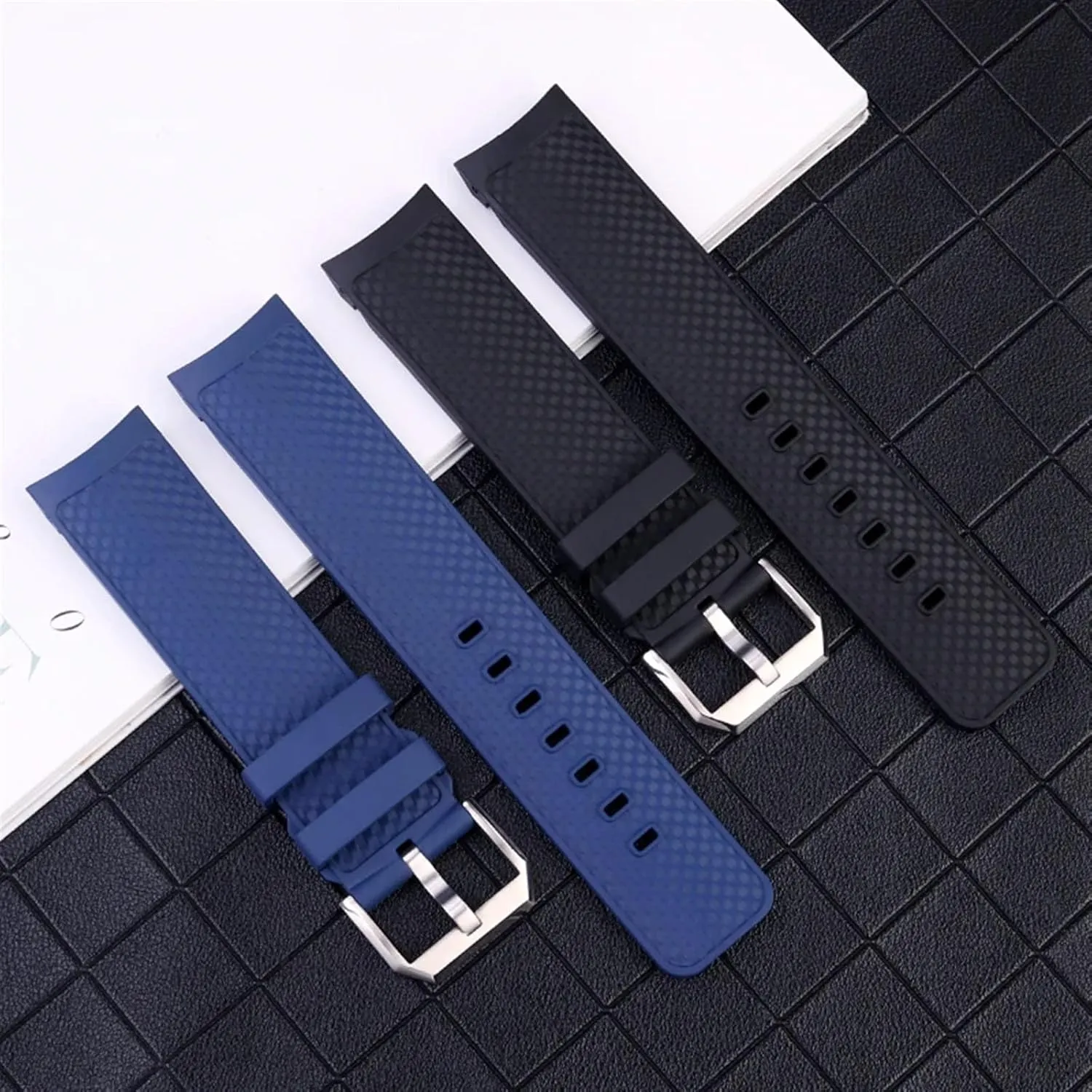 KLVN Fluororubber Strap For IWC Aquatimer Family Darwin's Adventure IW376803 IW379503 Watch Band Quick-release 22MM Men