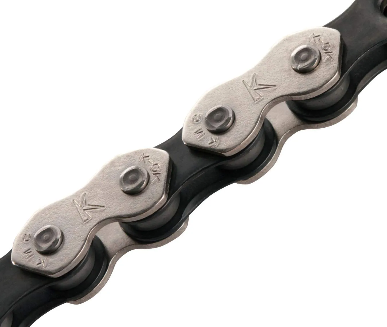 KMC Bike Chain K1, Heavy Duty BMX Chain, Unbeatable Strength & Great Looks, Single Speed Chain with Dynamic Configured Plates, High-Load Bicycle Chain, Track Bike Chain, 1/2" X 1/8" - 100 Links