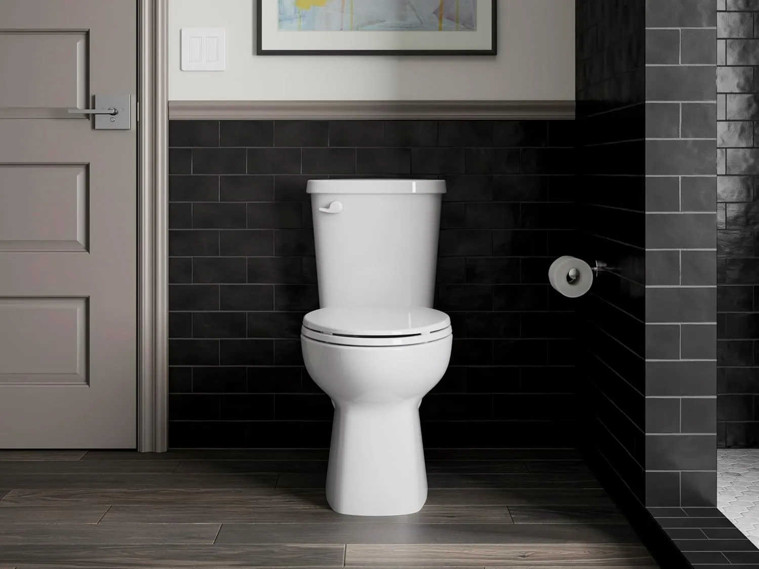 Kohler K-4774-0 Brevia Elongated White Toilet Seat with Quick-Release Hinges And Quick-Attach Hardware For Easy Clean