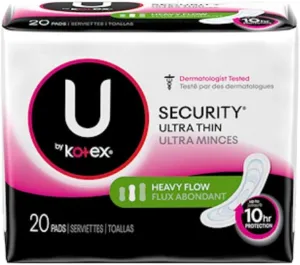 Kotex Kotex Security Ultra Thin Pads Long 20 Each, 4 Count, 670911