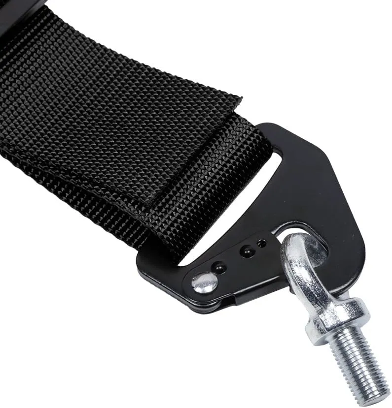 Kyostar 5 Point Safety Harness Racing Seat Belt 2" 3" Camlock Quick Release Premium Quality Heavy-Duty Soft Webbing Universal Black